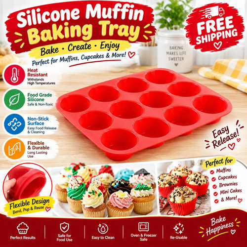 Silicone muffin cupcake - silicone, 12