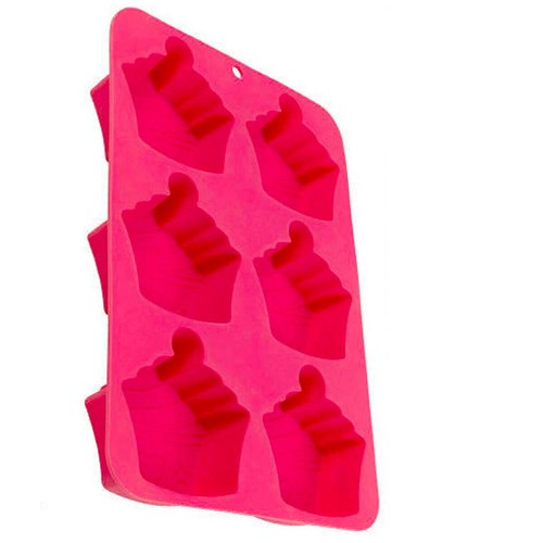 Hole pink silicone muffin - 6,